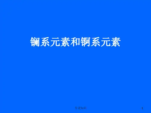 镧系元素和锕系元素[知识研究]