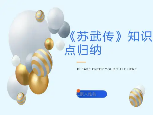 苏武传知识点归纳