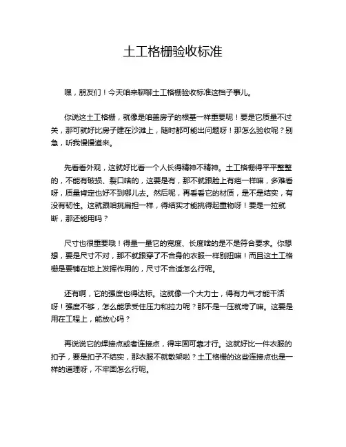 土工格栅验收标准