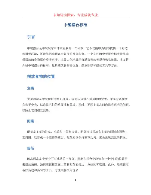 中餐摆台标准 (2)