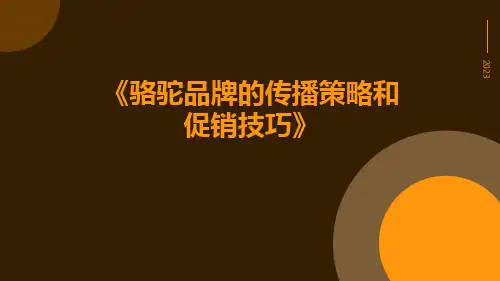 骆驼品牌的传播策略和促销技巧