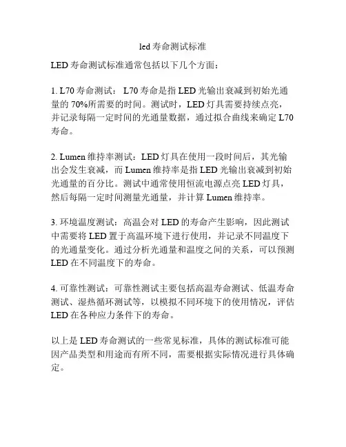 led寿命测试标准