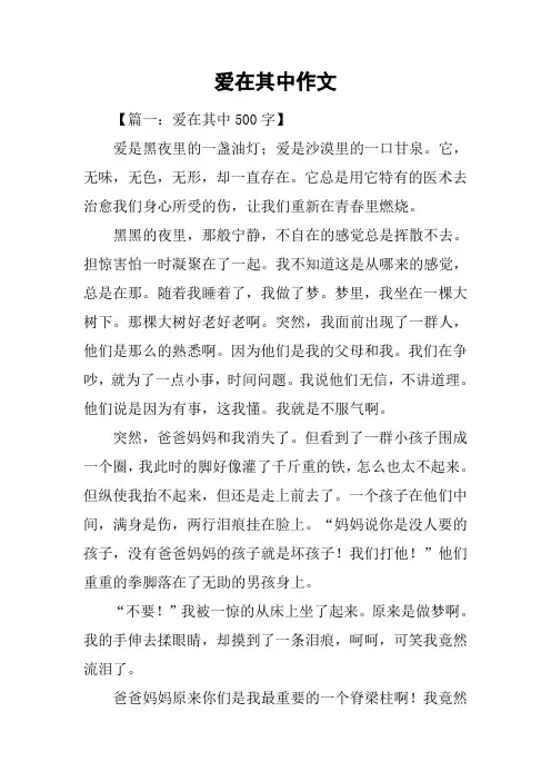 爱在其中作文