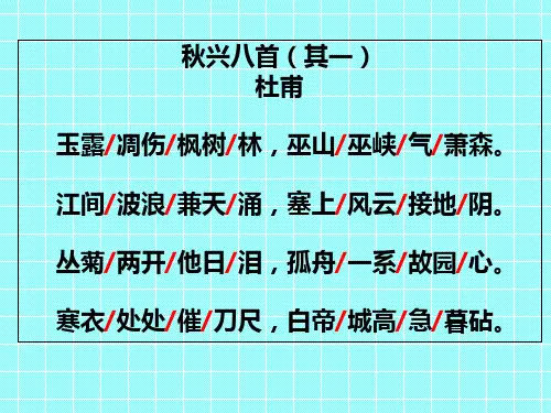 秋兴八首之.ppt课件