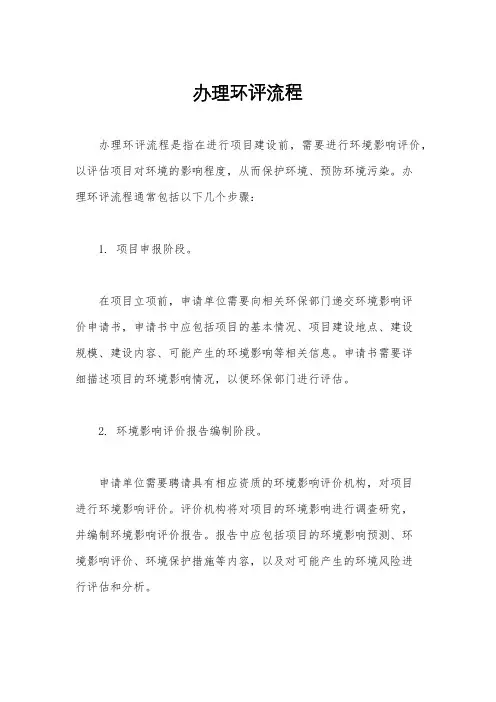 办理环评流程