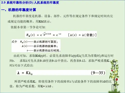 2.9-系统可靠性分析法(D)--人机系统对可靠度资料