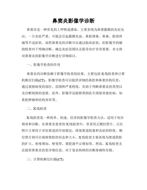 鼻窦炎影像学诊断