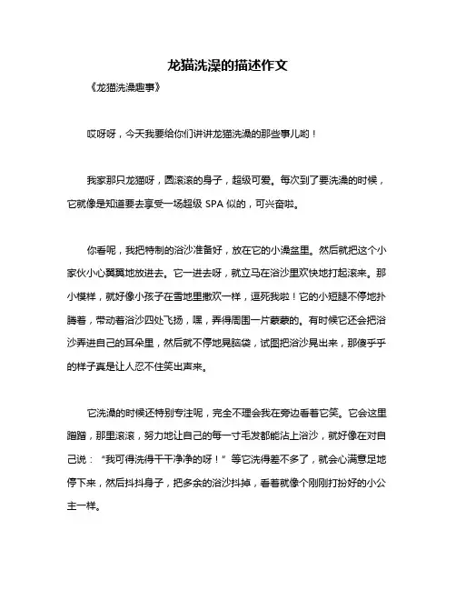 龙猫洗澡的描述作文