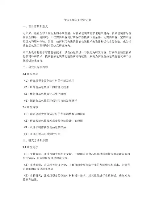 包装工程毕业设计方案