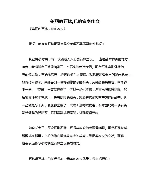 美丽的石林,我的家乡作文