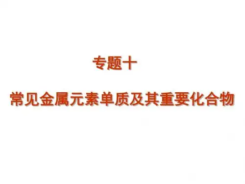 专题10_金属元素单质及其重要化合物课件