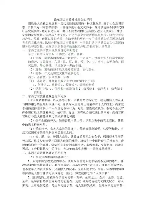 东西方宗教