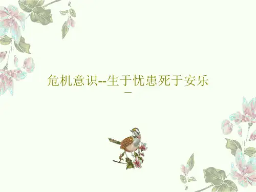 危机意识--生于忧患死于安乐97页PPT