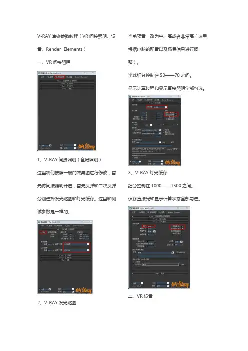 Vary渲染参数整理