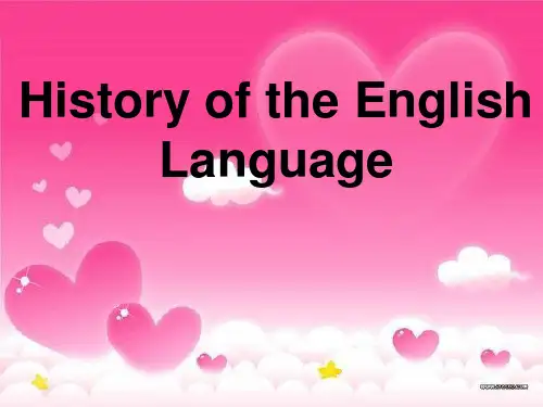 the history of English language英语语言发展历史