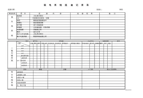 JD-015-0弱电系统巡查记录表(停车场)