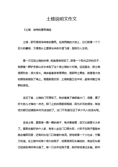 土楼说明文作文