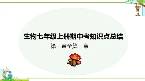 七年级上册期中考知识点总结-七年级生物(人教版)