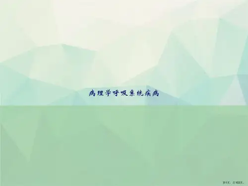 病理学呼吸系统疾病2讲课文档