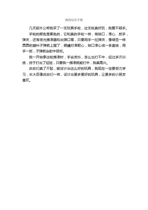 我的玩具手枪