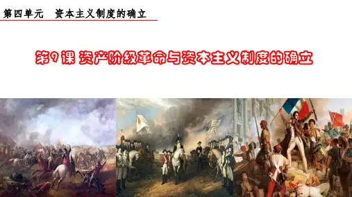 高中统编版《必修中外历史纲要》(下)第9课资产阶级革命与资本主义制度的确立52ppt