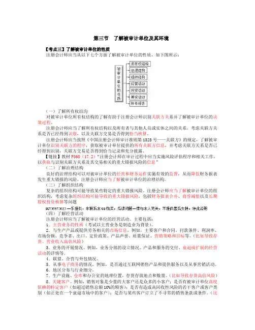 最详细的CPA《审计》复习笔记第07章