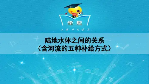 陆地水体之间的关系(含河流的五种补给方式)