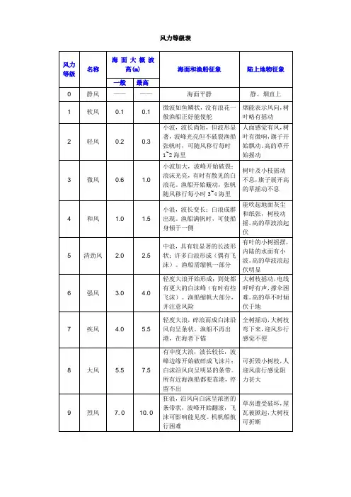 风力表