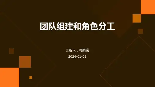 团队组建和角色分工