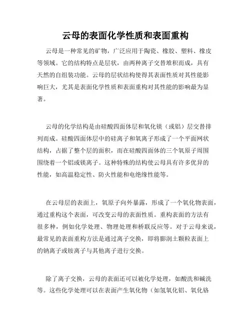 云母的表面化学性质和表面重构