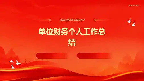 单位财务个人工作总结PPT