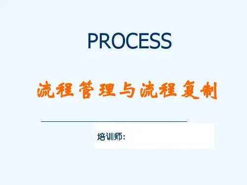 流程管理与流程复制PPT课件