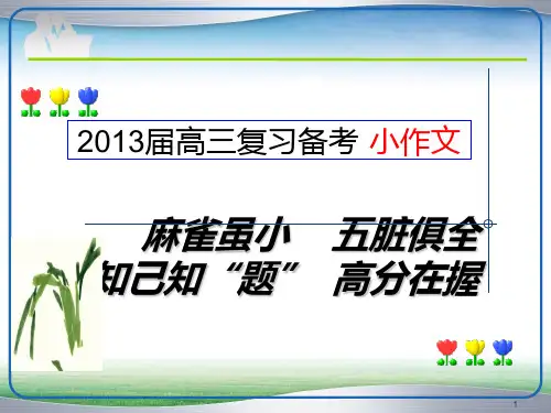 高考小作文说明类PPT课件