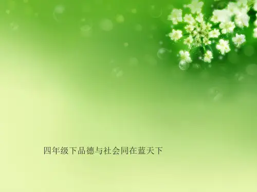 四年级下品德与社会同在蓝天下优秀课件