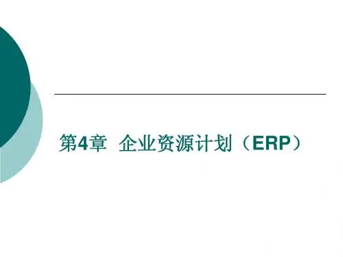 第10章企业资源计划(ERP)