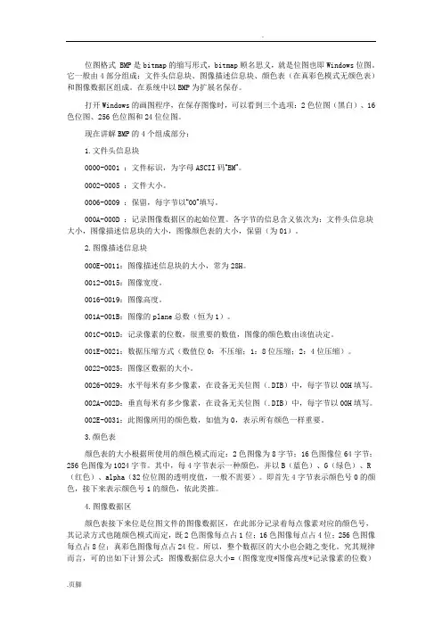 BMP位图格式详解