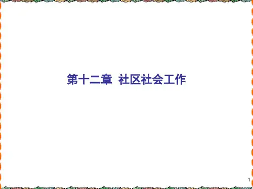 第十二章 社区社会工作