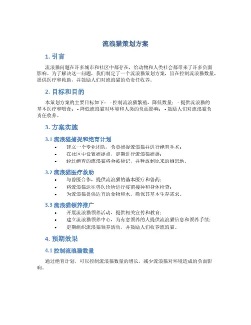 流浪猫策划方案