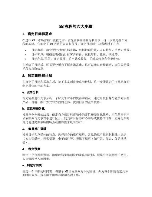 mm流程的六大步骤