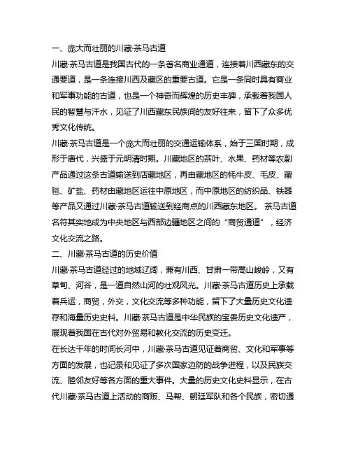 《川藏·茶马古道》背后的故事
