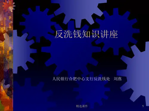 《反洗钱知识讲座》PPT课件