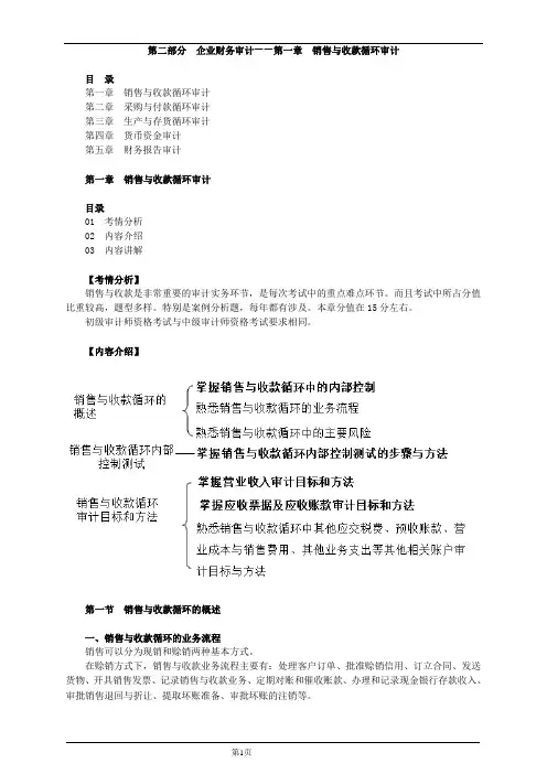 2019审计理论与实务-销售与收款循环审计复习指导及真题