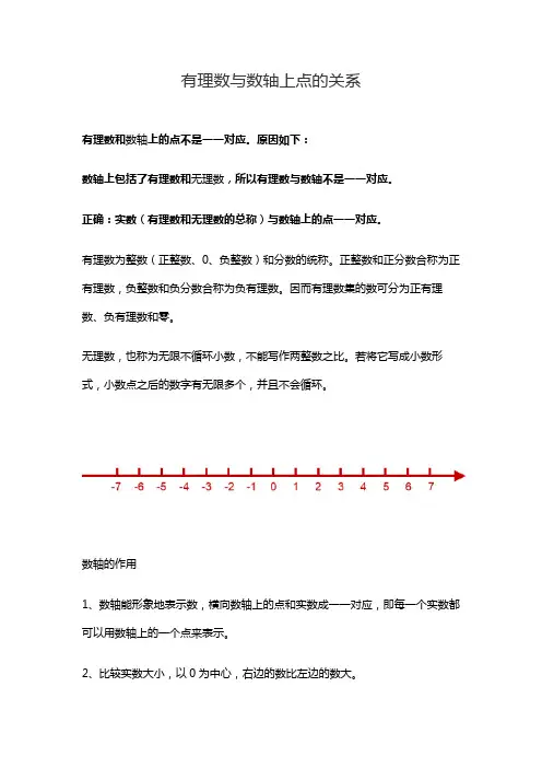 数轴上的点与有理数之间的关系
