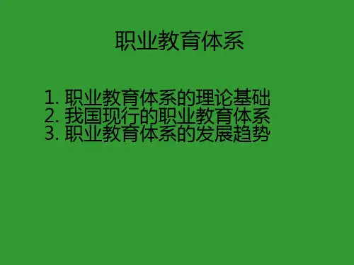 《职业教育体系》PPT课件