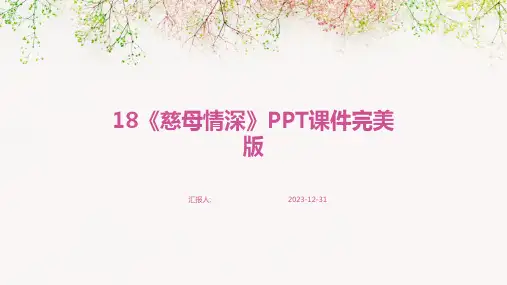 18《慈母情深》PPT课件完美版