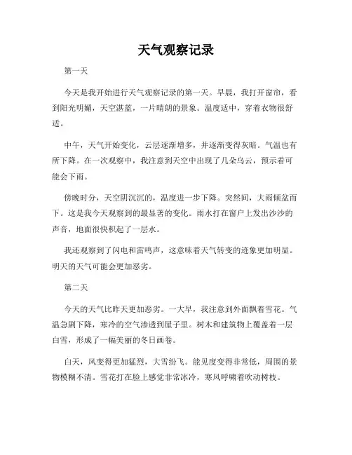 天气观察记录