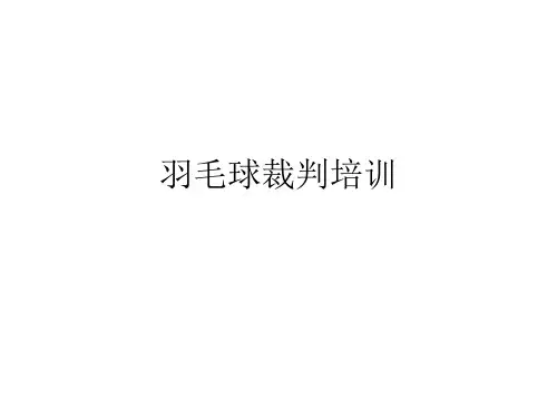 羽毛球裁判培训