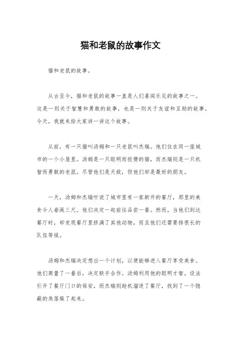 猫和老鼠的故事作文