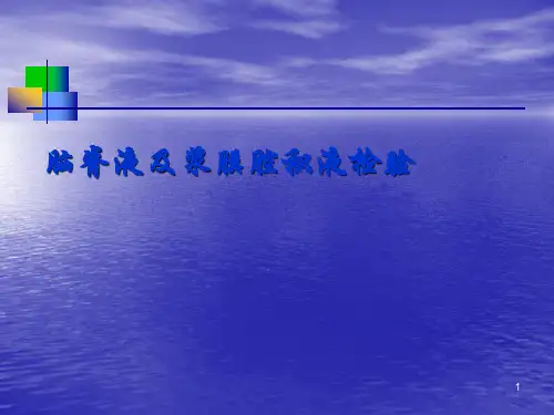脑脊液及浆膜腔积液检查PPT课件