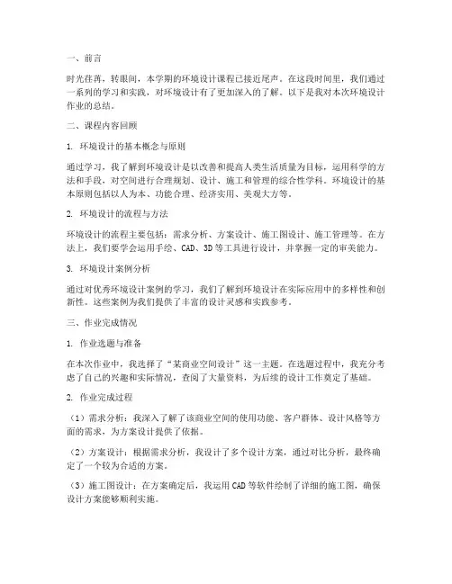 环境设计作业总结范文